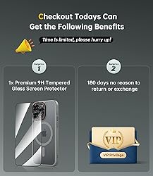 JUESHITUO for iPhone 16 Pro Max Case with 1X Screen