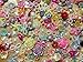 200pc Assorted Size & Color Hearts, Stars, Flowers, Pearls, Bows Flat Back Pe...
