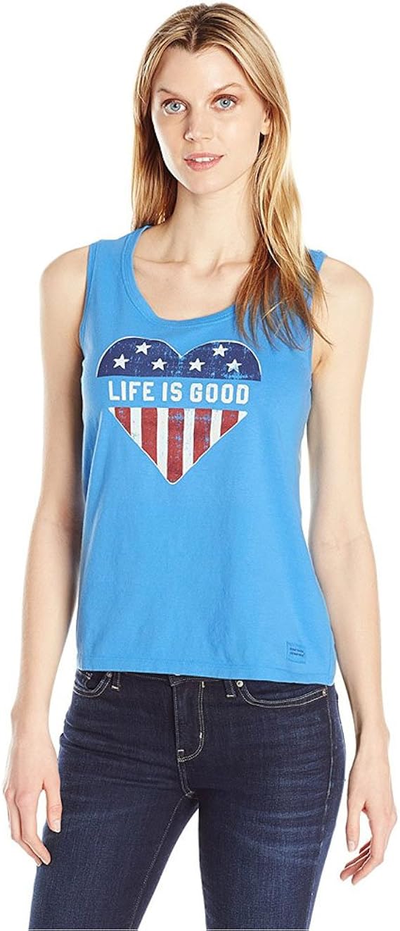 Life is Good Women's Sleeveless Crusher Scoop Lig Heart