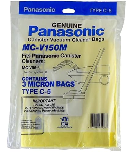 PakTrade 10 Sacchetti Per Aspirapolvere Panasonic – Compatibili Con Serie MC7000, MC-E60, MC-E650 E Modelli Swirl PC82, Menalux 2702
