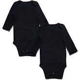 DEFAHN Baby Bodysuit Solid 2-Pack Unisex Onsies Cotton Newborn Boy Girl Undershirt Outfit 0-24 Months