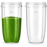 2-Pack 32 oz Replacement Blender Cups for Nutribullet 600W and 900W Compatible with NutriBullet Extractor Blades