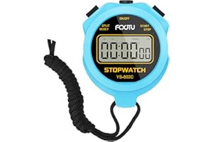 FCXJTU Digital Simple Stopwatch Timer, No Bells, No Alarm, Simple Basic Operation, Silent, Clear Display, ON/Off, Large Display for Swimming Running Training Kids Coaches Referees Teachers