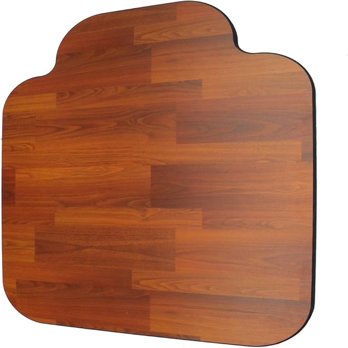 Laminate Chair Mat Walnut46x46 withSingle Lip Carpet