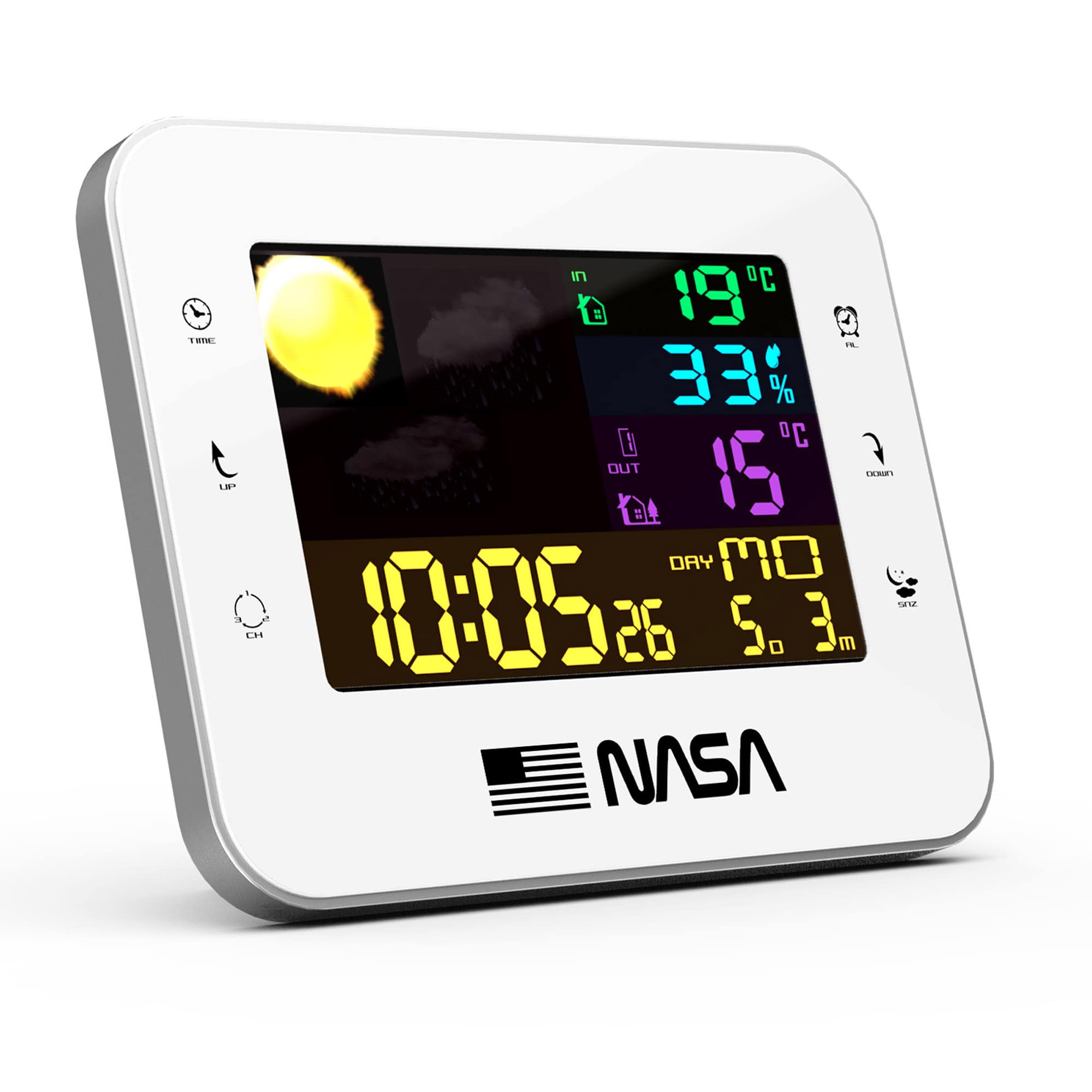 GT PHOTO Nasa WS500 Weather Station with USB Cable - White