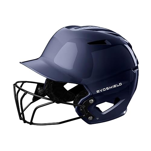 EvoShield XVT™ 2.0 Gloss Batting Helmet with Facemask - Navy, X-Small