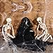 Jetec 3 Pieces Halloween Skeleton Full Body Plastic Skeleton Model Scary Man Bone 19.7 Inch with Creepy Cloth for Halloween Decorations Haunted Houses Graveyard Scene Creepy Decor Party Props