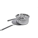 Heritage Steel x Eater 3 Qt Saucepan with Lid | Made in USA | 5-Ply Fully Clad Stainless Steel Saucepan | Stay Cool Handle Design | Induction Compatible | Non-Toxic Sauce Pan | Cook like an Eater