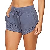 COLOSSEUM Active Women's Junior Fit Four Way Stretch Micro French Terry Dolphin Lounge Short with Pockets