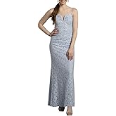 David's Bridal Stretch Lace Plunge Neckline Sheath Dress