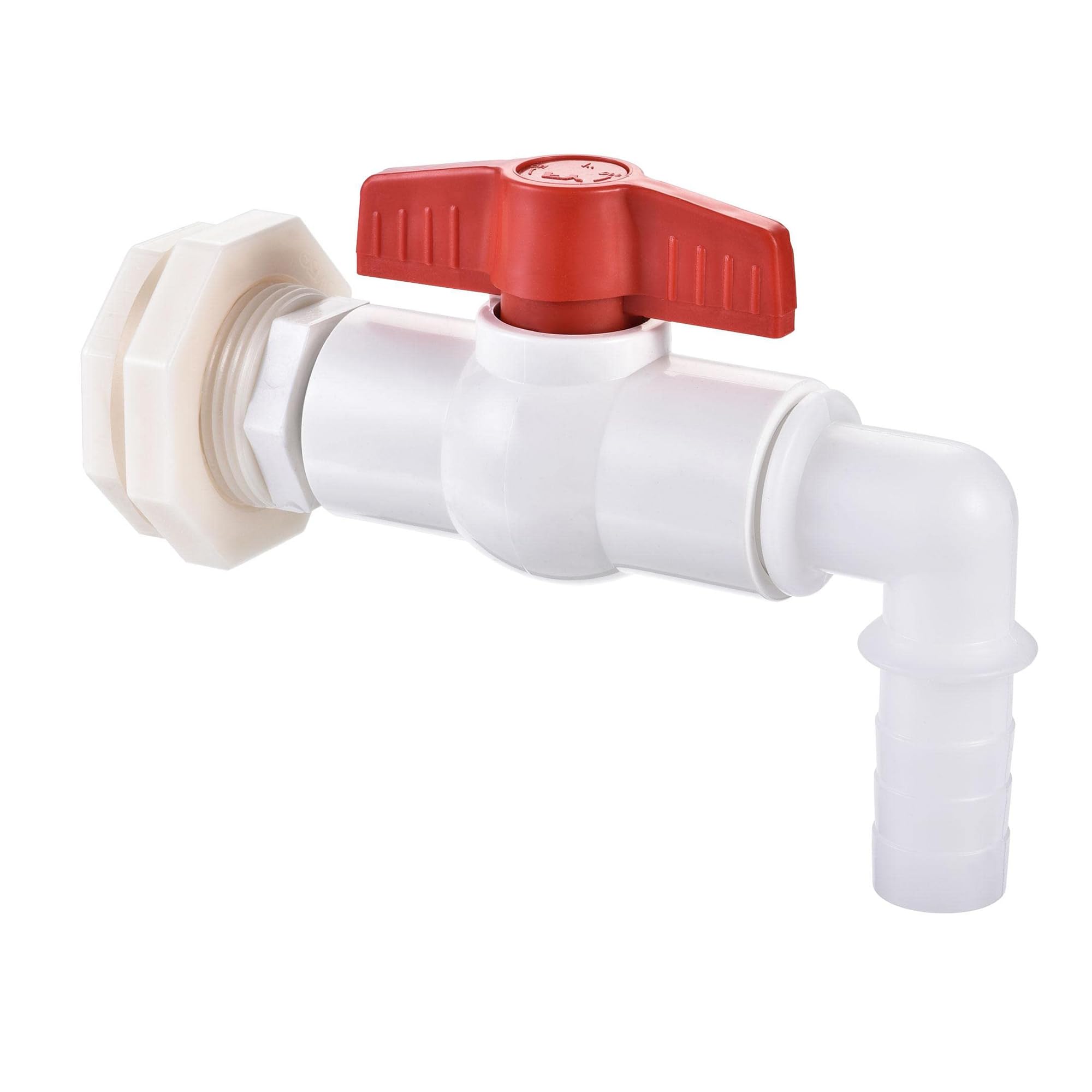 MACHSWON Spigot Faucet Kit, G1 Female, ABS Bulkhead Fitting with Ball Valve 25mm Barb Hose Connector for Aquariums, Water Tanks, Tubs, Pools