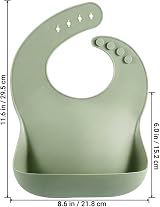 PandaEar 3 Pack Thick Silicone Baby Bibs Waterproof Adjustable Wide Pocket view 5