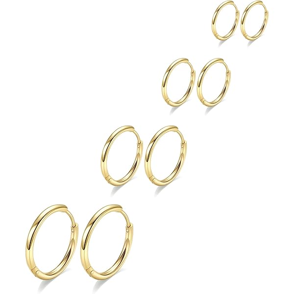 MODRSA Silver Gold Fake Nose Ring Hoop Fake Lip Piercing Non