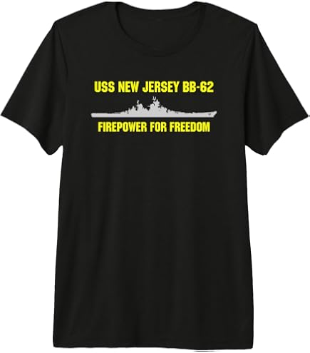 Amazon.com: USS New Jersey BB-62 T-Shirt T-Shirt : Clothing, Shoes
