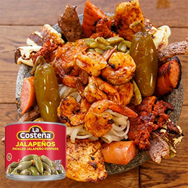 LA COSTEÑA SLICED NACHO JALAPENO PEPPERS – PICKLED JALAPENOS – JALAPENO PEPPER – HOT PEPPERS – MEXICAN FOOD, GUACAMOLE, SPICY NACHO & TACO TOPPINGS, ENCHILADAS & SALSA – 12OZ, 1 PACK CANNED JALAPENOS