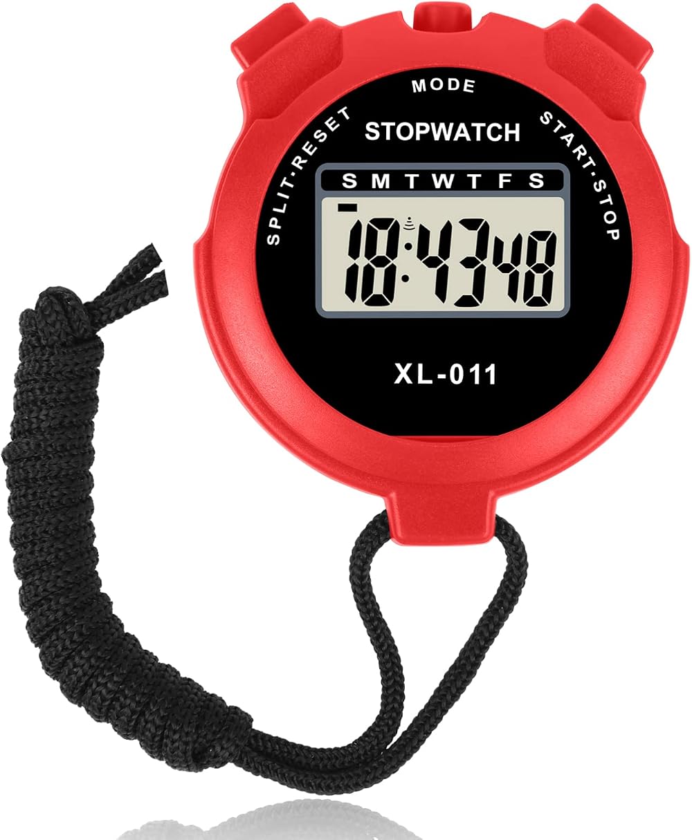 Vicloon Sport Stopwatch Timer Digital Large Display Red