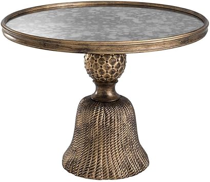 Amazon Com Antique Pedestal Side Table Eichholtz Fiocchi S I Contemporary Black Mirrored Glass Living Room End Table Modern Luxury Furniture Furniture Decor