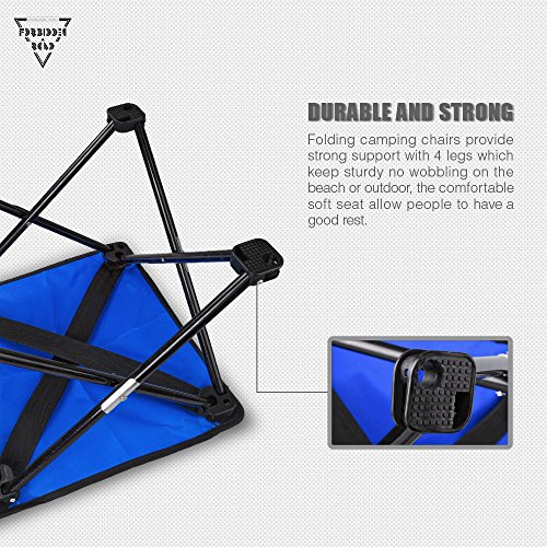 Forbidden Road Camping Stool Seat Tripod Stool Portable Folding Hiking Fishing Travel Backpacking Outdoor Stool 0.9lbs Lightweight Capacity 220lbs - Red Blue Green (Blue, 13.7713.7711.8) - Thumbnail 3