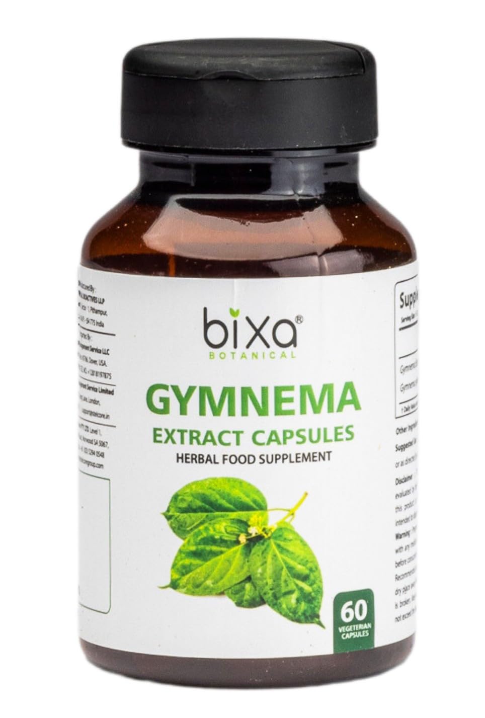 Gymnema Leaf Extract Capsules (Gudmar,Gymnema Sylvestre), Digestive- 60 Veg Capsules, 450 mg, Pack of 1