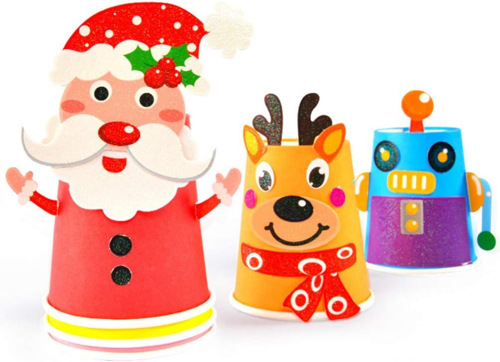 Amazon Ounona 1セット 手作り 紙コップ 工作キット 幼稚園 保育園 Diy ホビー用素材 塗装 創造力を高める ペーパーアート 通販