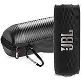 JBL FLIP 7 Waterproof Portable Speaker Bundle with gSport Carbon Fiber Case (Black)
