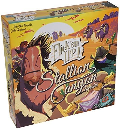 Stallion Canyon Expansion for Flick 'em Up Board Game with Cloth Drawstring Pouch _ Requires Flick 'em Up Core Game by Pretzel Games