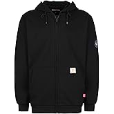 BOCOMAL FR Hoodies Zipper Front 10.5oz Cotton Fleece Flame Resistant Hooded Sweatshirts