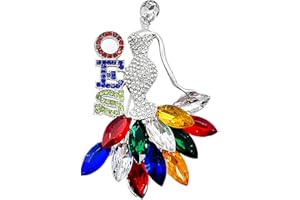 YOUNGSOME University sorority Order of the Eastern star society Members Rhinestone Metal OES Dancing Girl Jewelry Brooch pin