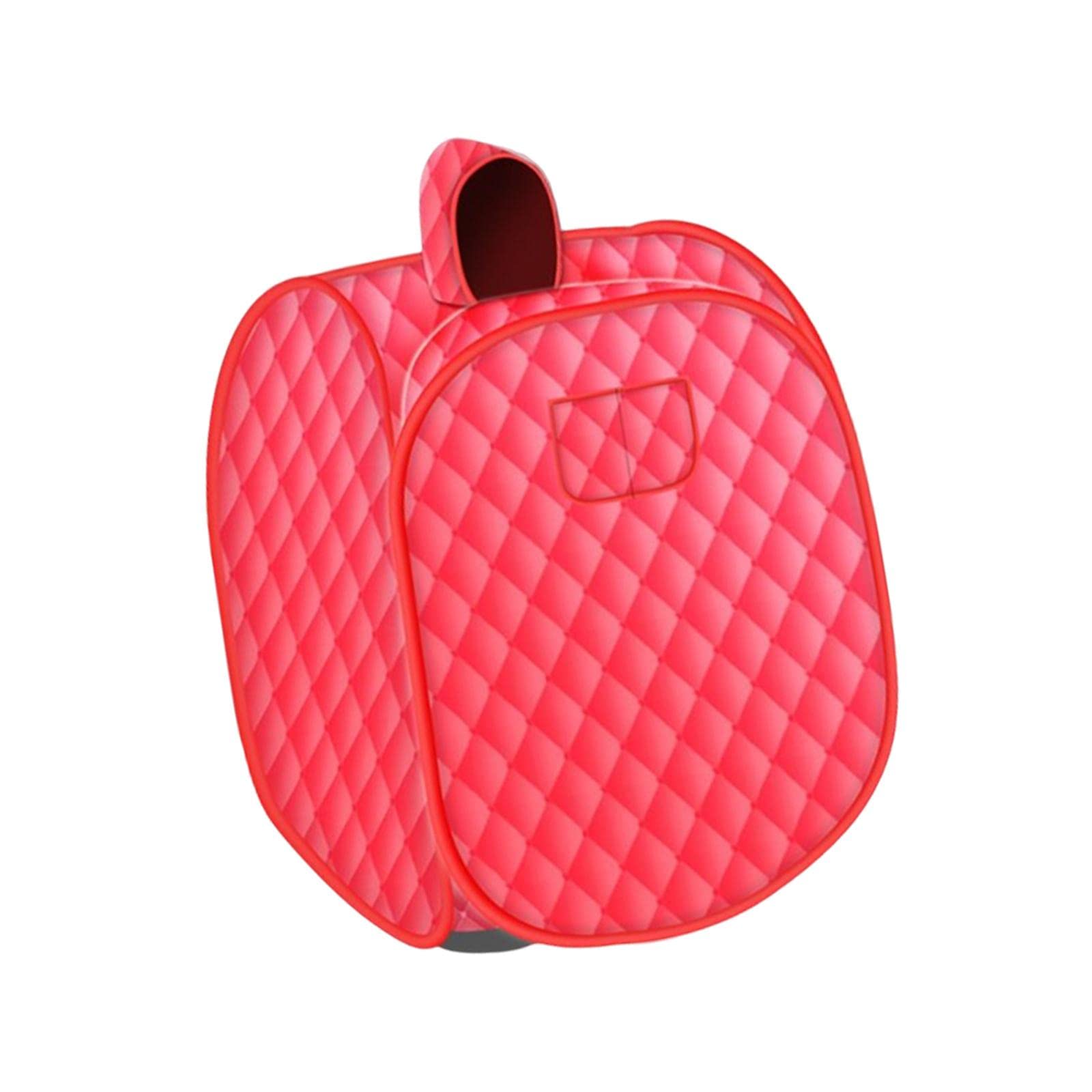 F Fityle Portable Personal Steam Sauna SPA 72x84cm Steam Sauna Tent Foldable Full Body Steam Sauna with Hood for Home Hotel Outdoor Relaxation, Red