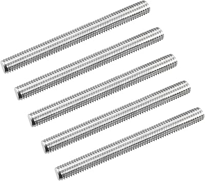 sourcing map M5 x 50mm Fully Threaded Rod 0.8mm Pitch 304 Stainless Steel 15