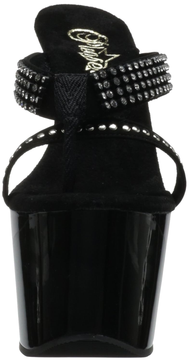 pleaser women's adore-703 thong sandal