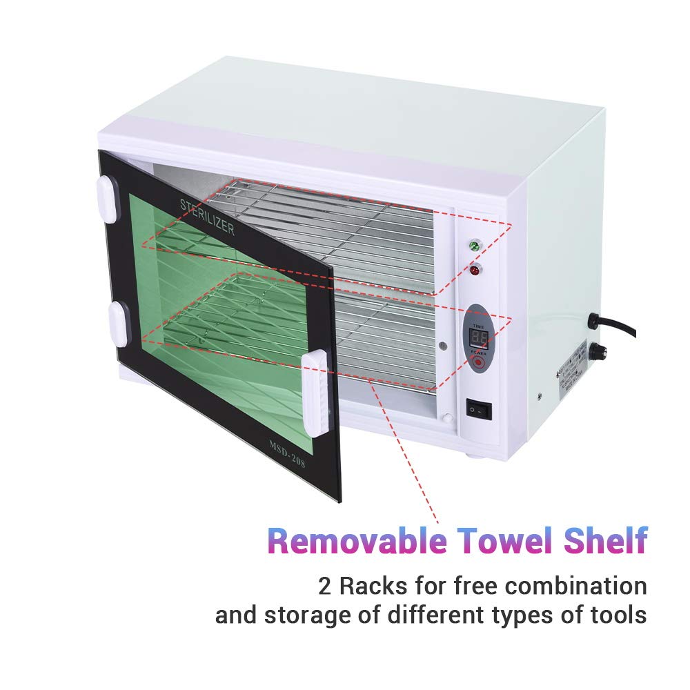 AW 8L Cabinet Heat Towel Warmer with Timer Manicure Nail Tool Facial Skin Beauty Salon Barbershop Equipment: Beauty