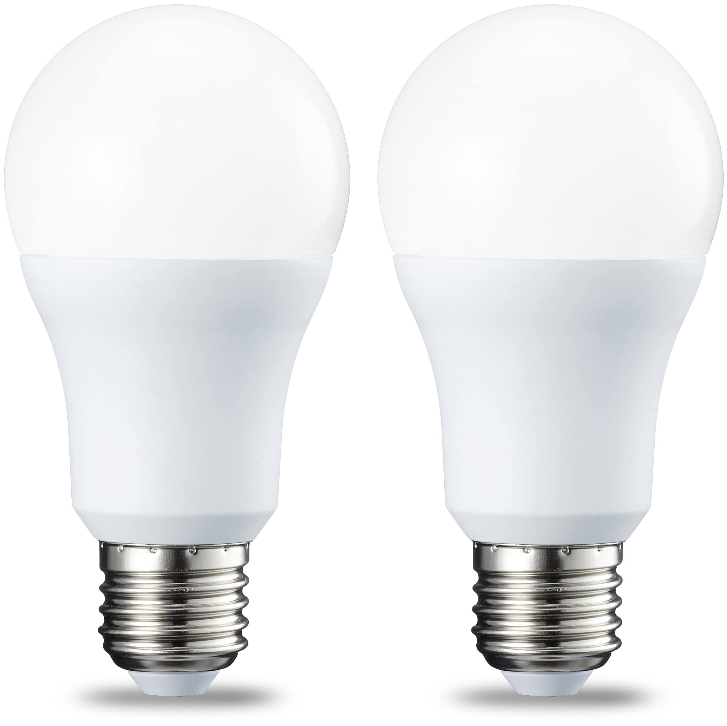 Amazon Basics LED E27 Edison Screw Bulb, 10 W (Equivalent to 75W), Warm White, Non Dimmable - 2 Count (Pack of 1)