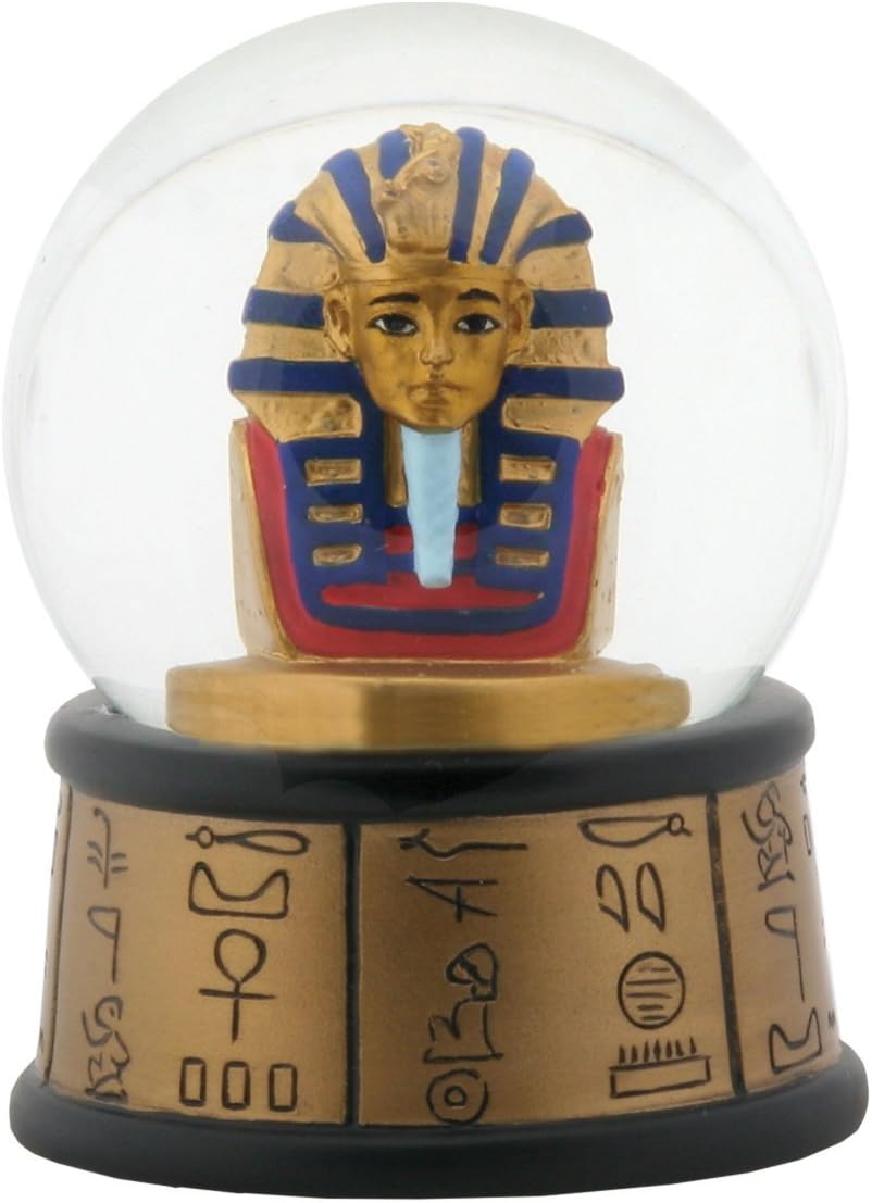 Snow Globes - YTC 3.5 Inch Cold Cast Resin Egyptian Pharaoh King TUT Water Snow Globe