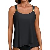 Hanna Nikole Women Flowy Tankini Tops Only Loose Fit Bathing Suit Swim Top Ruffle Swimsuit No Bottom 2026