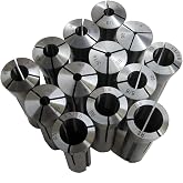 LLDSIMEX 13Pc R8 Precision Round Collet Set 1/8-7/8 x 1/16Ths | hardened ground for Bridgeport type Accuracy .0006" TIR