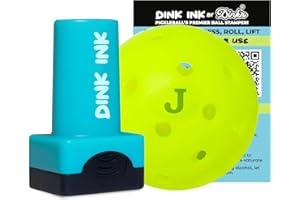 DINK'R Dink Ink Letters - Self-Inking Reusable Pickleball Marker | Personalize Your Pickleballs with Precision | Quick-Dry, Smudge-Free Durable Ink | Perfect for Marking Your Pickleballs (Letter J)