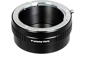 Fotasy K-Mount Lens to E Mount Adapter, K Mount E Adapter, PK Lense to E, Compatible with Sony a7 a7R a7s II III IV a9 a7c Alpha 1 a6600 a6500 a6400 a6300 a6100 a6000 a5100 a5000 a3500 ZV-E10