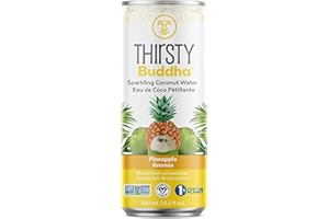 THIRSTY BUDDHA Sparkling Coconut Water, Pineapple, 330ml