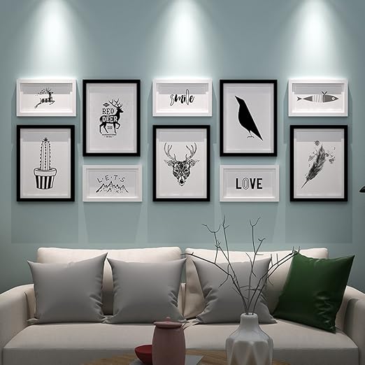 Qx Iaizi Tamano Grande Conjunto De Marcos De Fotos De Madera Hogar