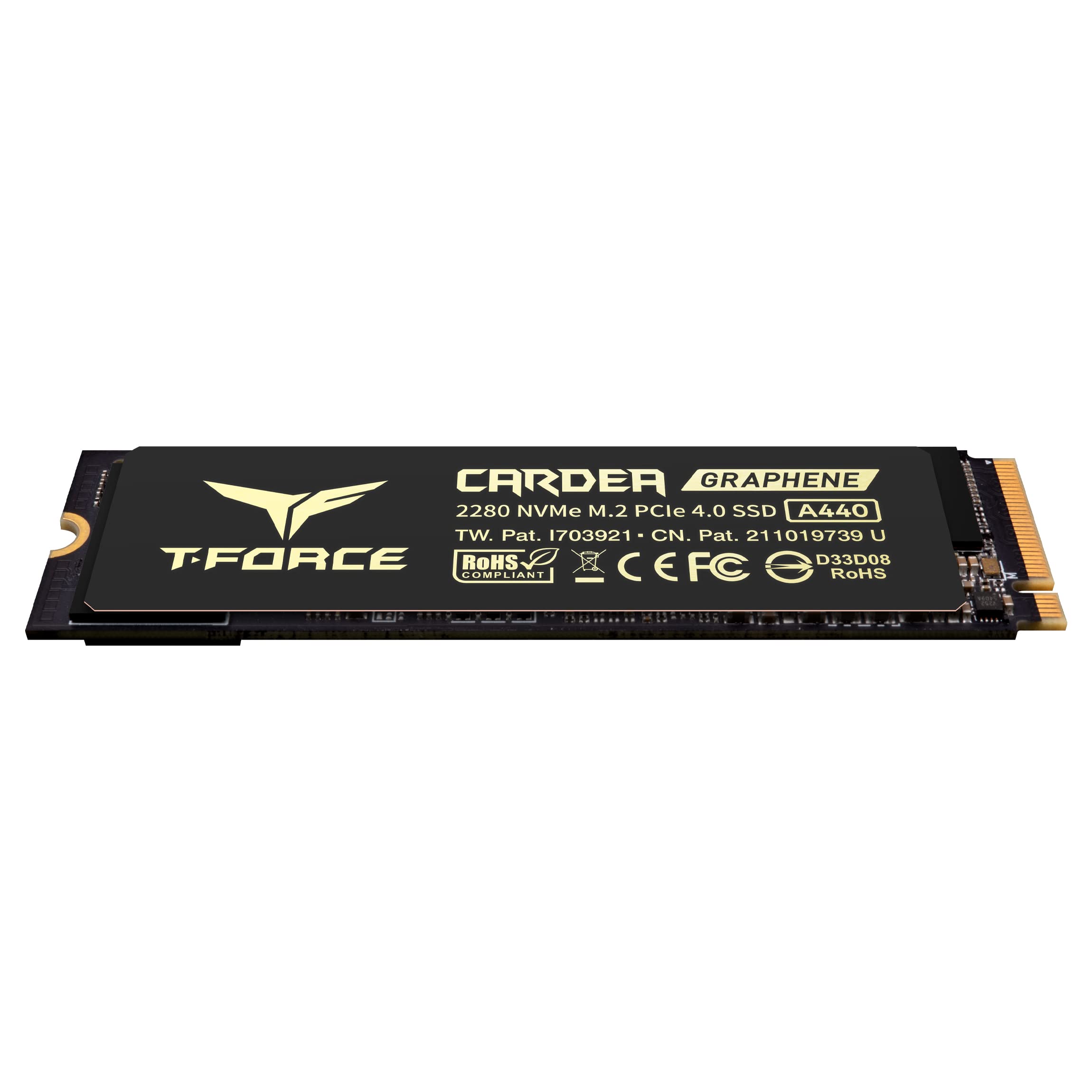 TEAMGROUP T-FORCE A440 Aluminum Heatsink 2TB DRAM SLC Cache 3D NAND TLC NVMe PCIe Gen4x4 M.2 2280 Internal SSD R/W 7000/6900 MB/s TM8FPZ002T0C327