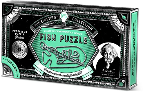 Professor Puzzle the Fish Puzzle Brain Teaser, Silver