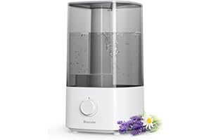 BREEZOME 4L Humidifiers for Bedroom, Top Fill Cool Mist Essential Oil Diffuser, Ultrasonic Humidifiers for Baby, Plants, Nursery, Humidifiers for Large Room Last up to 50 Hours