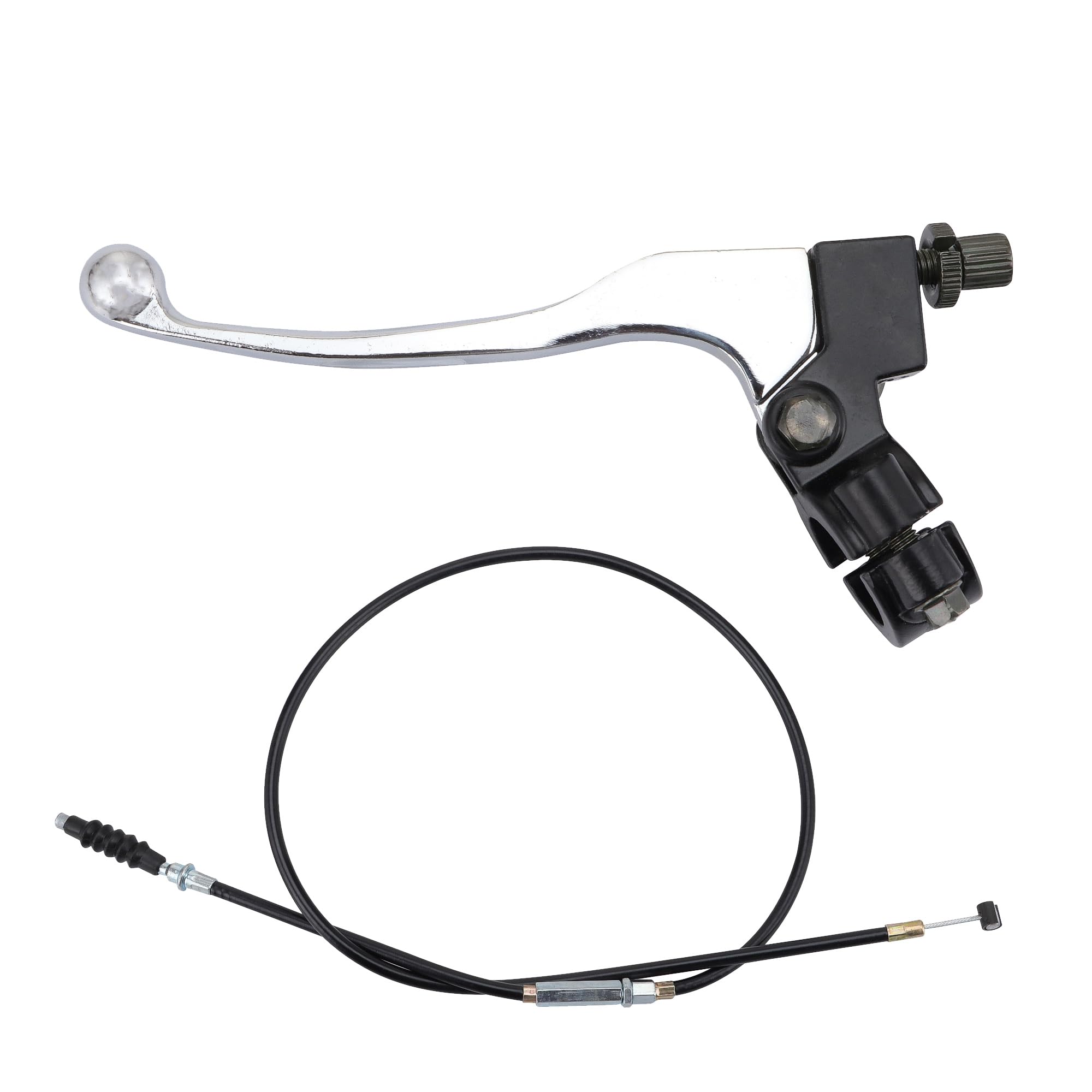 GOOFIT 7/8"silver Handlebar Off-road motorcycle left clutch brake lever support 36.61" Clutch Cable Clutch Lever Replacement For 50cc 70cc 90cc 110cc 125cc Dirt Bikes Pit Bike