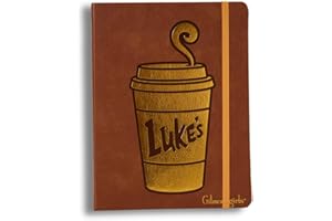Innovative Designs Gilmore Girls Softcover Lined Journal Notebook, 96 Pages, Medium, 6 x 8 – Brown Faux Leather Journal