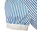 Sunny Fashion Girls Dress Blue White Stripe Collar School Short Sleeve Size 5-12