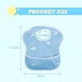 Little Dimsum Baby Bibs 3 Pack Waterproof Adjustable Closure Pocket view 5