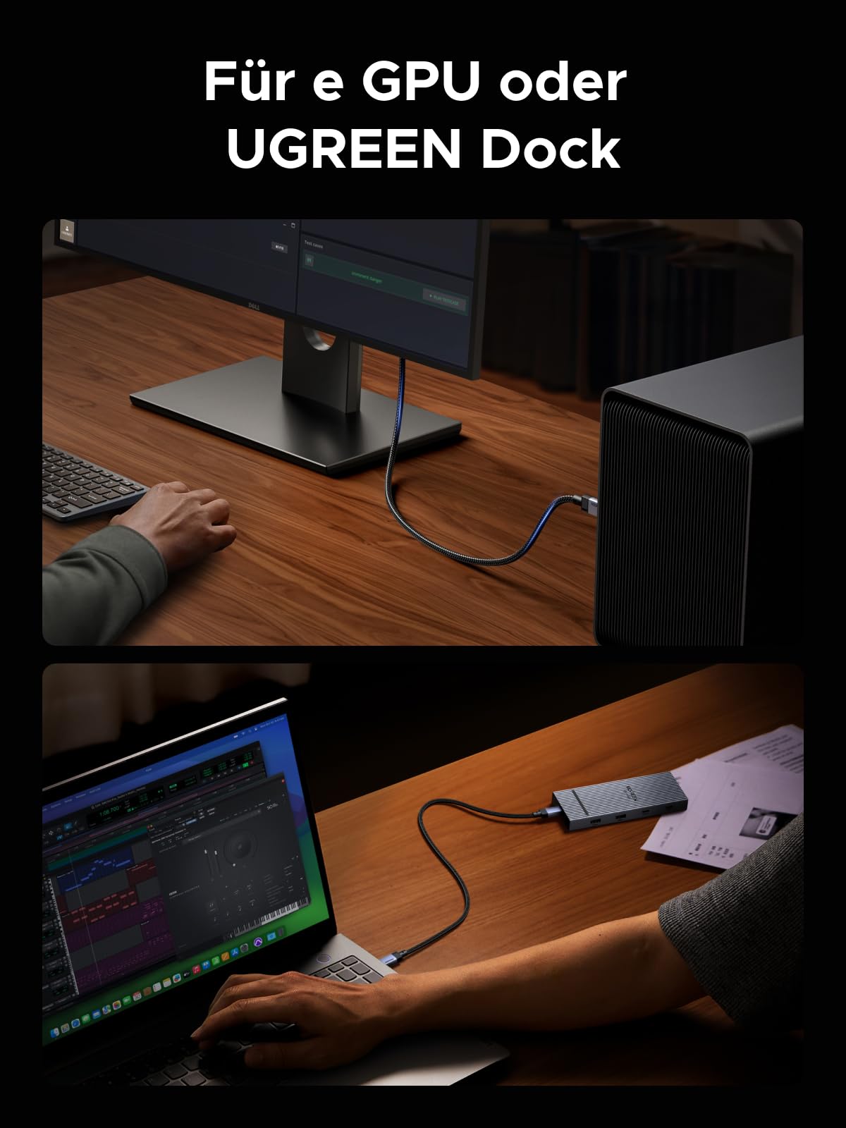 UGREEN USB C Kabel, USB 4 Kabel, 240W Ladekabel USB-C, 1M Schnellladekabel mit 8K Videosignalübertragung Datenkabel, kompatibel mit iPhone17/Air/MacBook Pro/Monitor/Dockingstation/iPad (40 Gbps 1M) 8