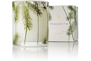 Thymes Frasier Fir Pine Needle Candle – Holiday Candles for Home Scented with Notes of Crisp Siberian Fir, Cedarwood & Sandalwood – Christmas Decor – Christmas Gifts for Women & Men (6.5 oz)