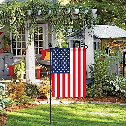 Backyard flag on stand with clip, price $9.99.